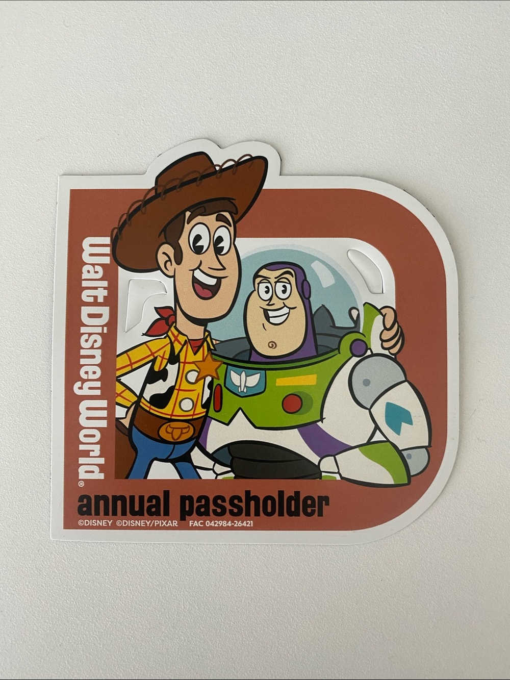 Disney World Toy Story Annual Pass Magnet